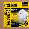 Brk Hard-Wired w/Battery Back-up Ionization Smoke Detector, 6PK 1046838